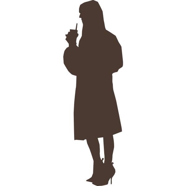 SVG Party girl silhouette vector image