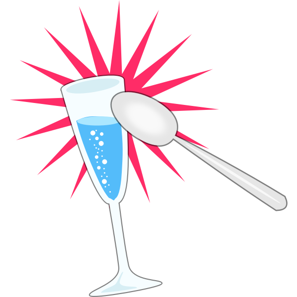 SVG Party glass and spoon vector image