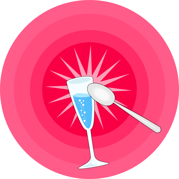 SVG Party glass plate and spoon vector image