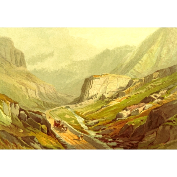 SVG Passage between mountains