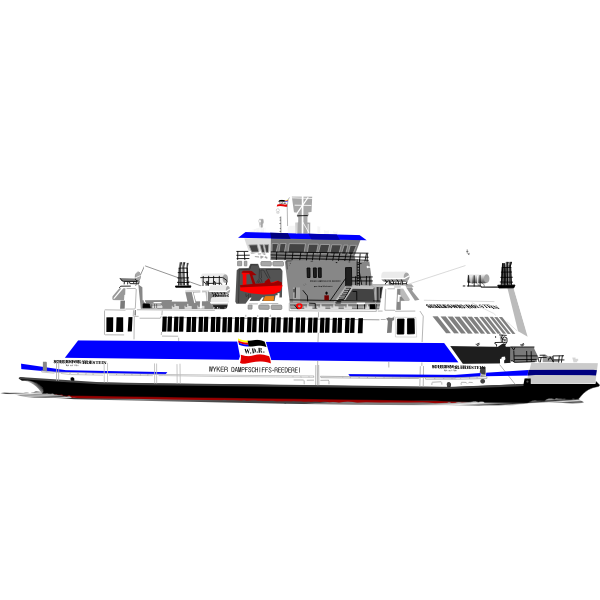 SVG Passenger cruise ship vector drawing
