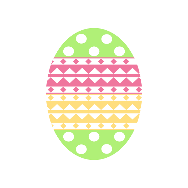 SVG Pastel color Easter egg vector image