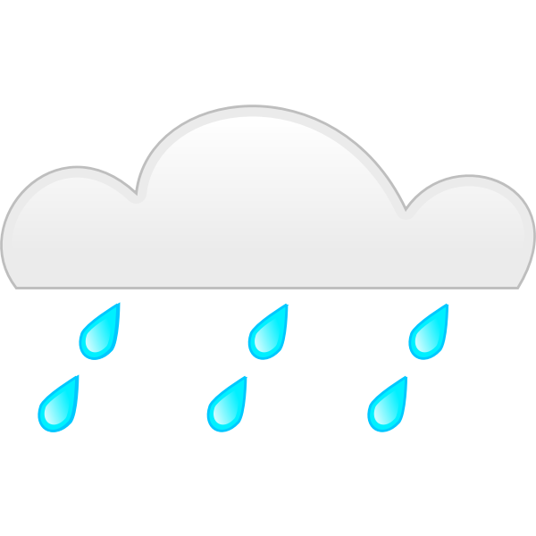 SVG Pastel colored heavy rain sign vector graphics
