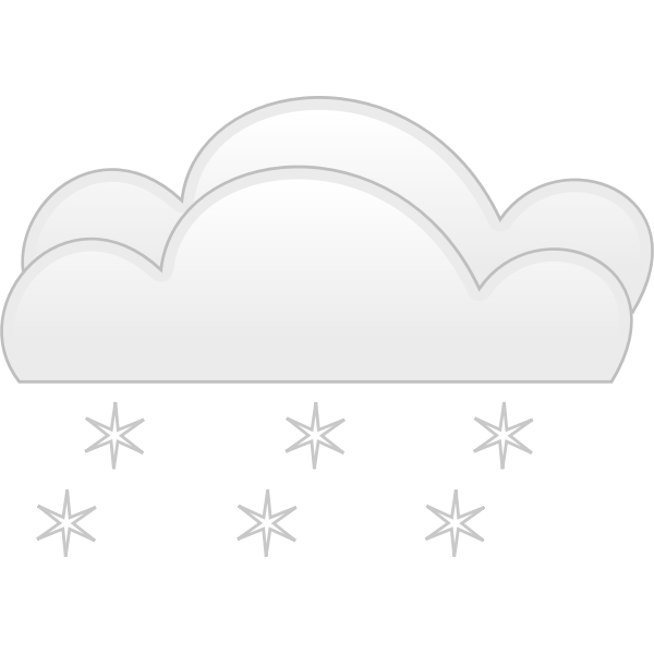 SVG Pastel colored overcloud heavy snow sign vector clip art