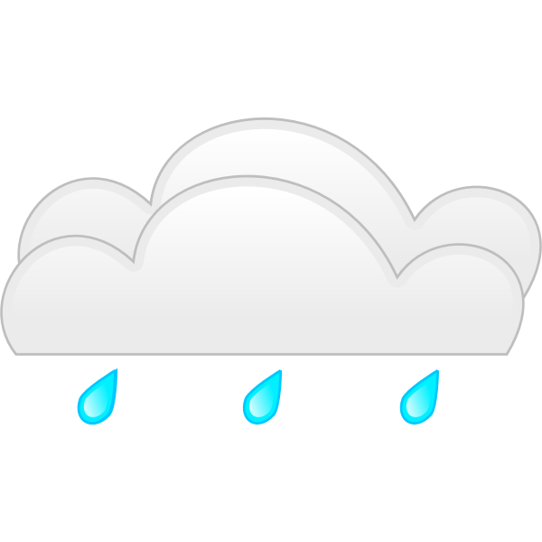 SVG Pastel colored overcloud rain sign vector illustration
