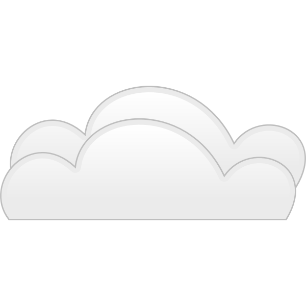 SVG Pastel colored overcloud sign vector illustration