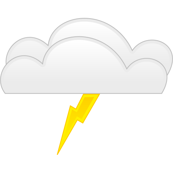 SVG Pastel colored overcloud thunder sign vector image