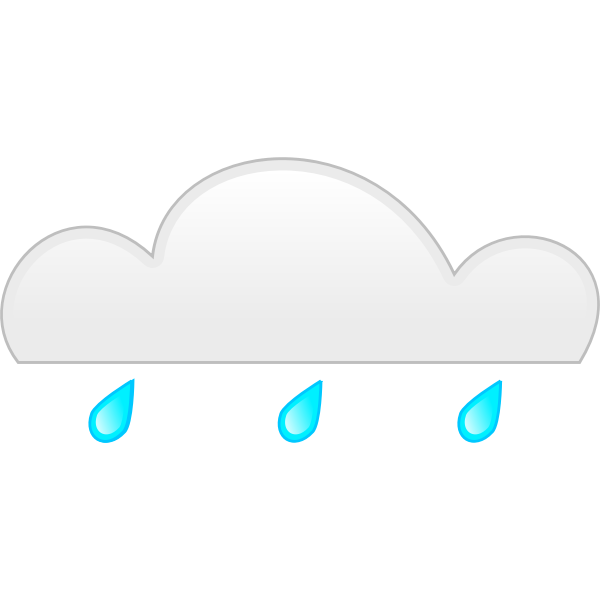 SVG Pastel colored rain sign vector drawing