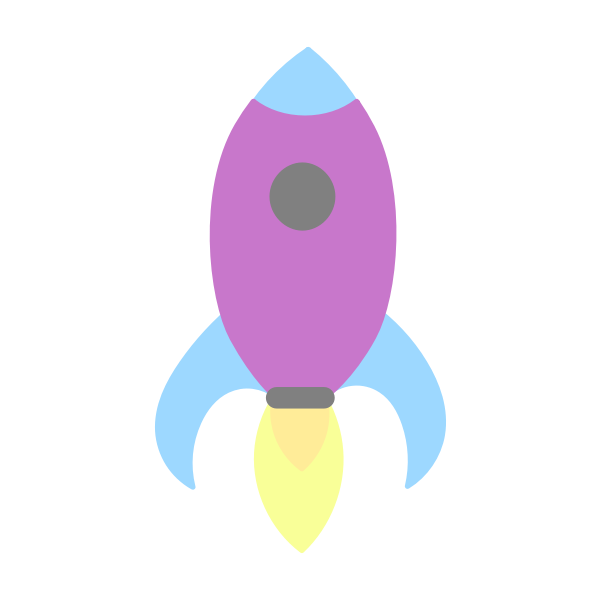 SVG Pastel rocket