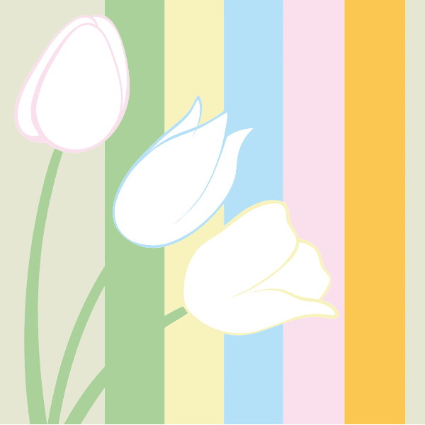 SVG Pastel Tulips