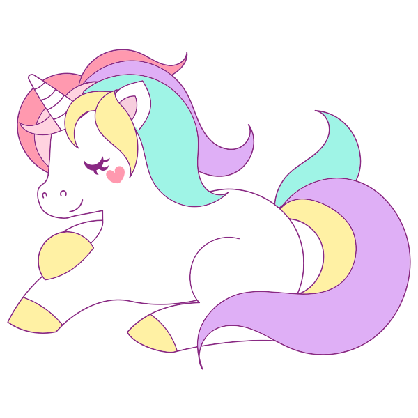 SVG Pastel unicorn