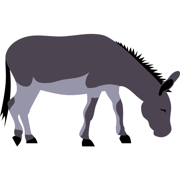 SVG Pasturing donkey