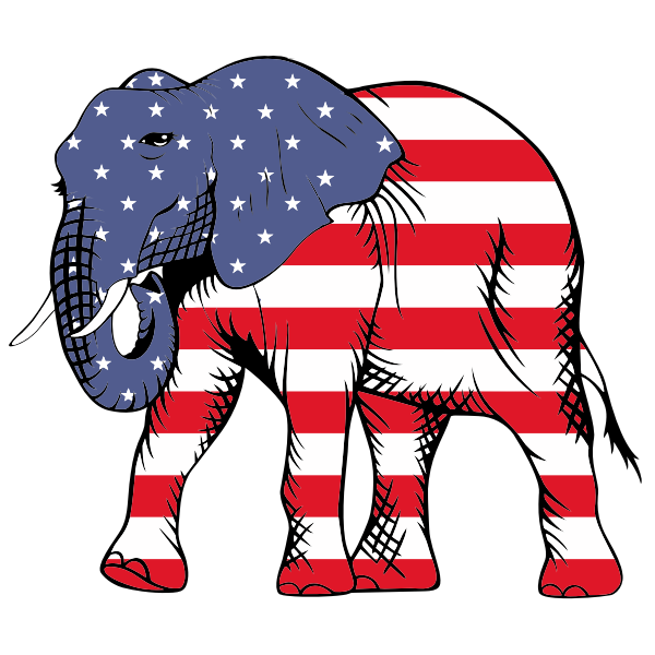 SVG Patriotic elephant