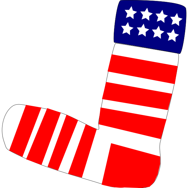 SVG Patriotic US Sock