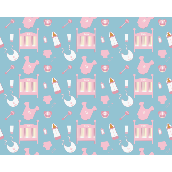 SVG Pattern with baby accessories