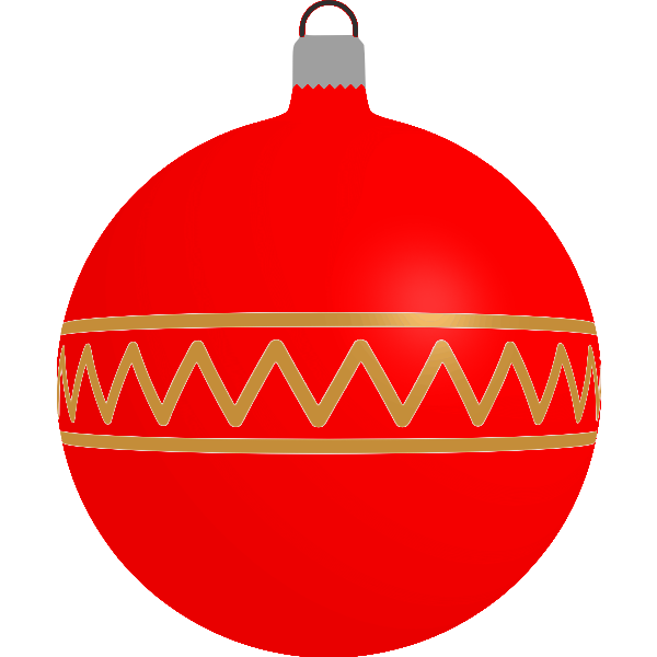 SVG Patterned red bauble
