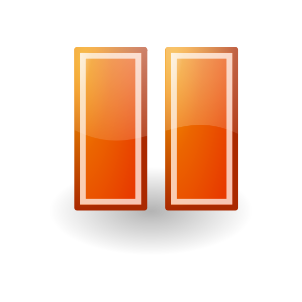 SVG Pause orange button