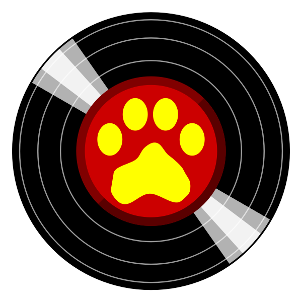 SVG Paw on red LP