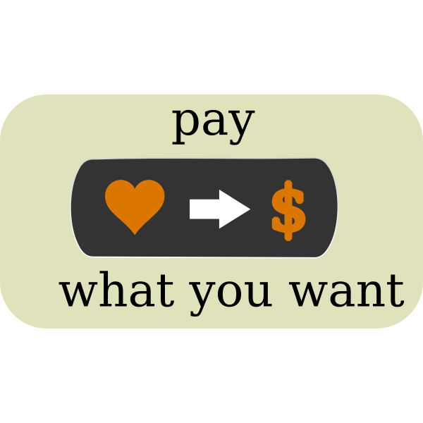 SVG Pay What You Want Button Vector