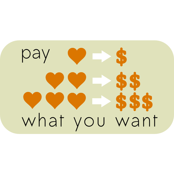 SVG Pay What You Want Sticker Vector