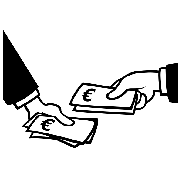SVG Paying in Euros illustraton