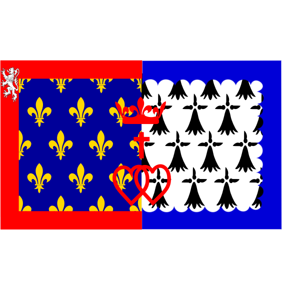 SVG Pays de la Loire region flag vector image