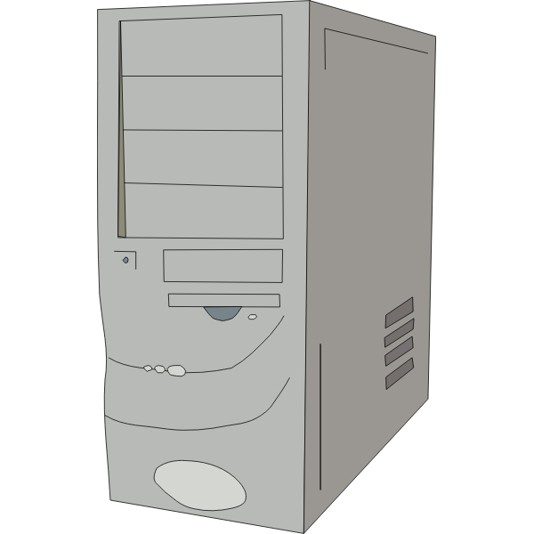 SVG PC case tower clip art