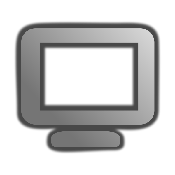 SVG PC display sign vector image