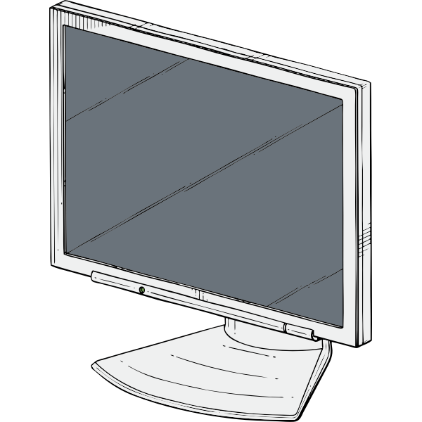 SVG PC monitor vector drawing