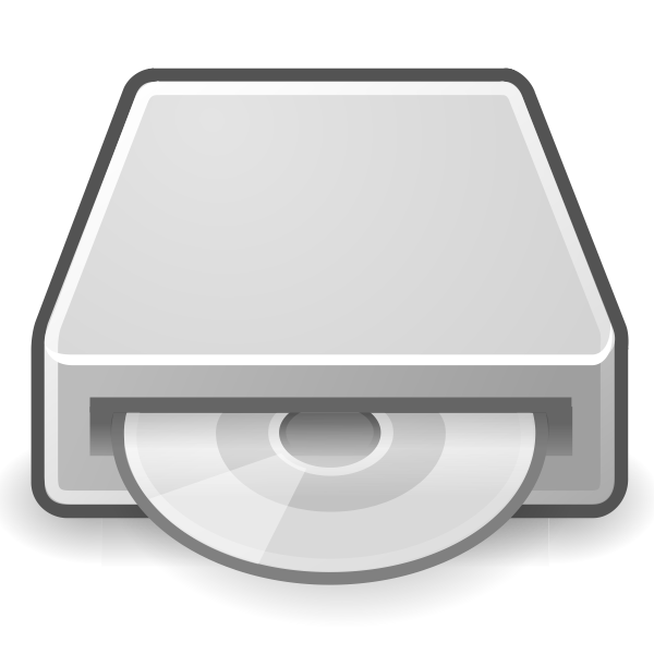 SVG PC optical drive icon vector graphics