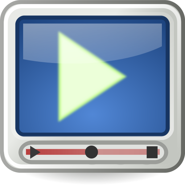 SVG PC video player icon vector illustration