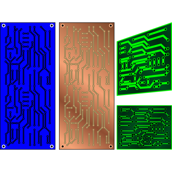 SVG PCB 3 color - electronics