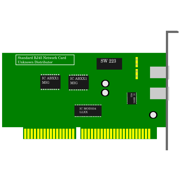 SVG PCI internal network card vector graphics