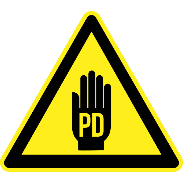 SVG PD warning sign