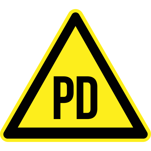 SVG PD yellow warning sign
