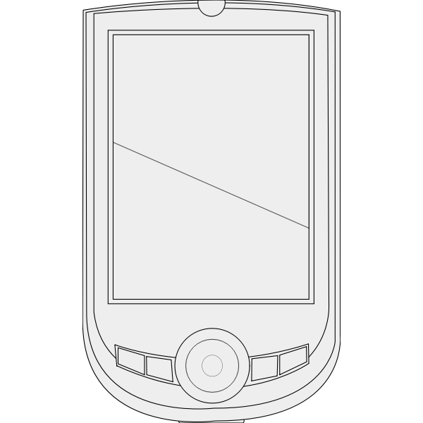 SVG PDA device vector clip art