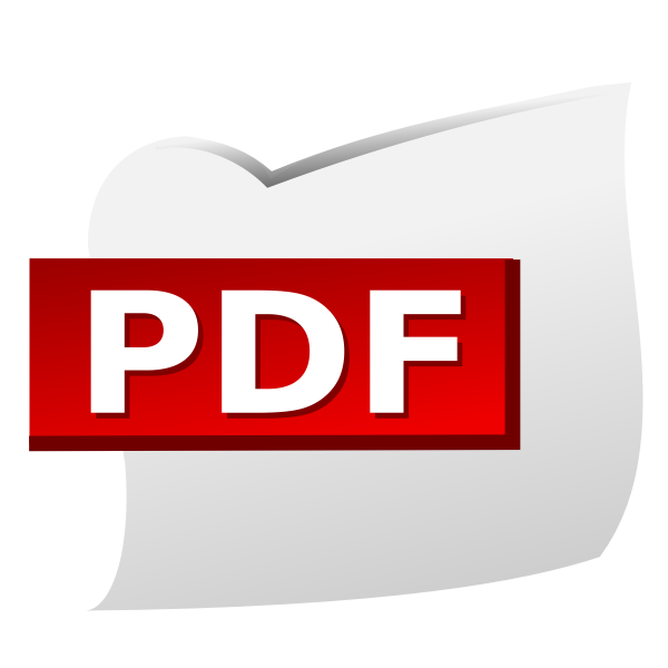 SVG PDF document icon vector clip art