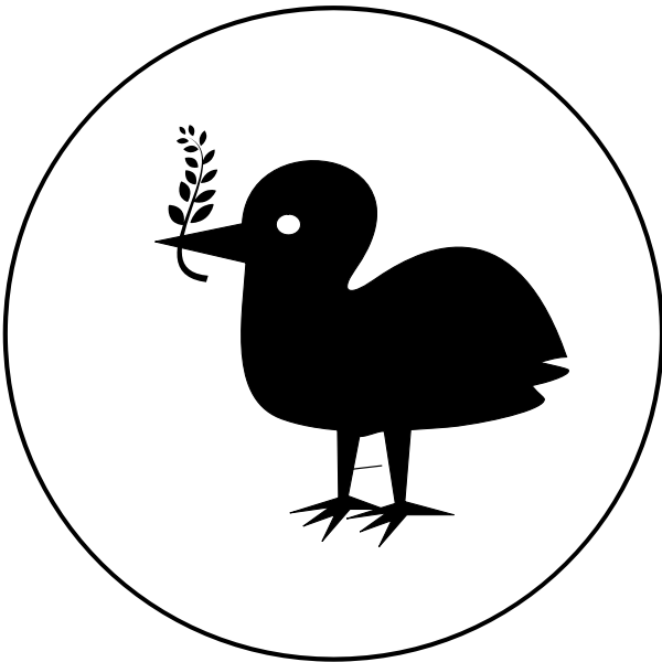SVG Peace bird silhouette vector image