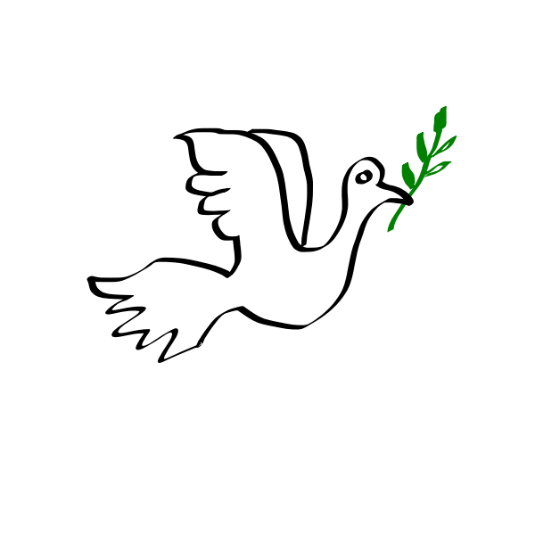 SVG Peace dove drawing