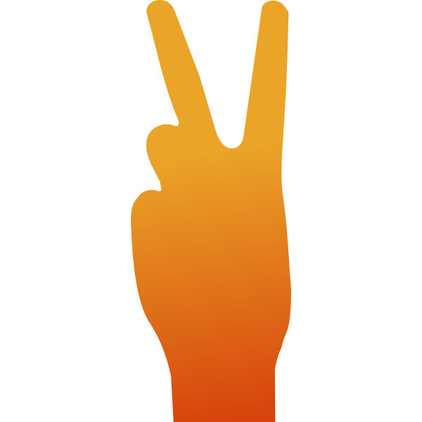SVG Peace hand sign vector image
