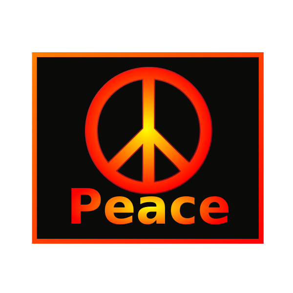 SVG Peace in Orange