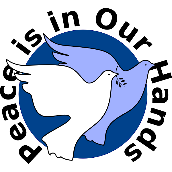 SVG Peace is in our hands sign vector image
