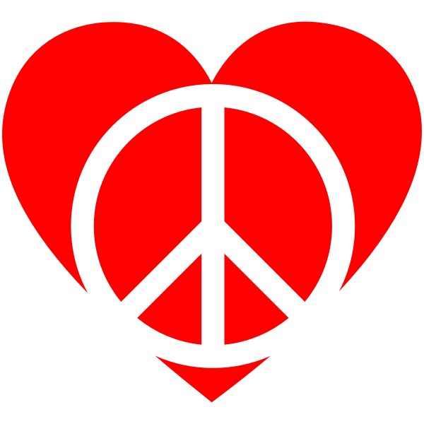 SVG Peace sign and heart