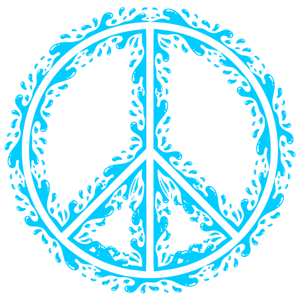 SVG Peace sign outline