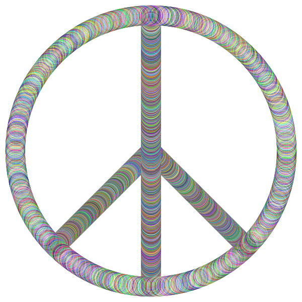 SVG Peace Sign Tubes Prismatic