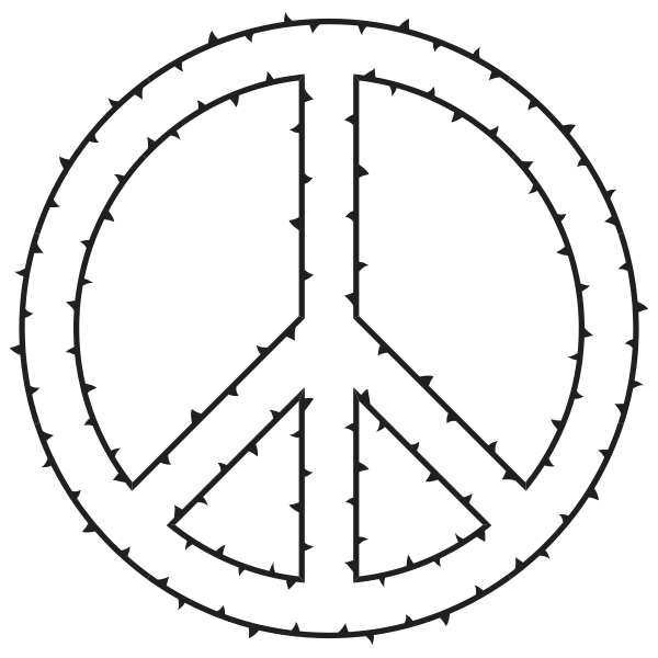 SVG Peace sign with thorns