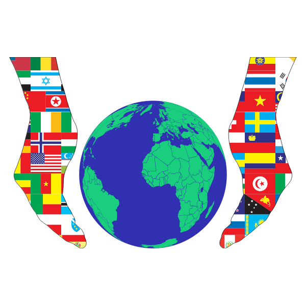 SVG Peaceful Hands With Stroke