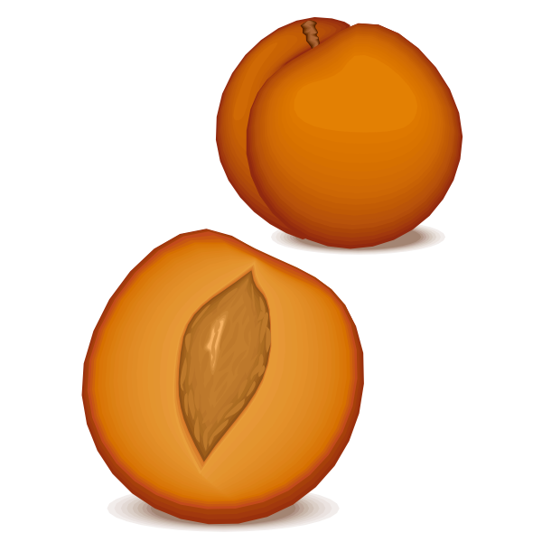 SVG Peach and half