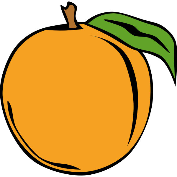 SVG Peach fruit vector clip art