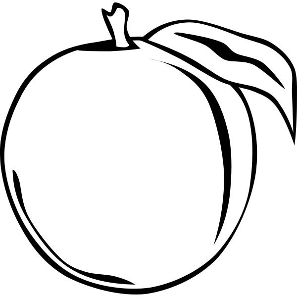 SVG Peach vector clip art